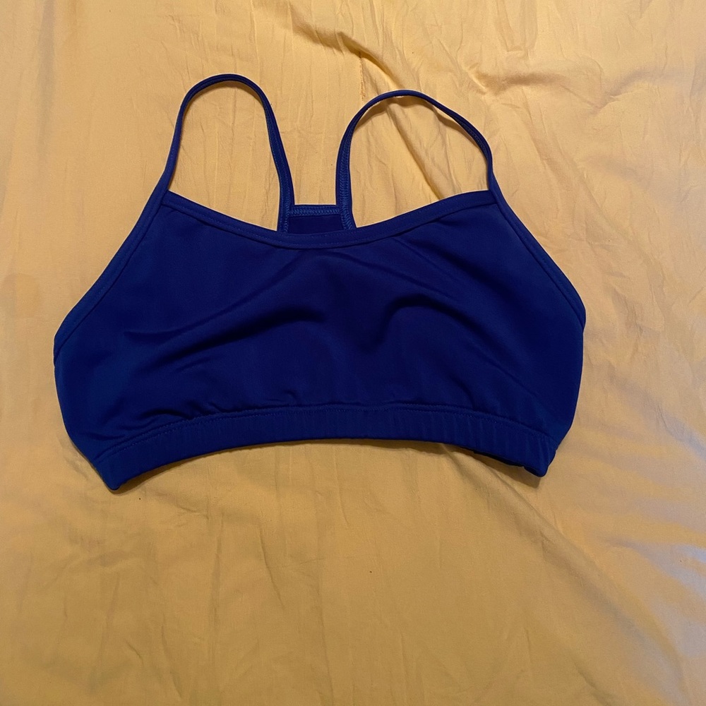 blue sports bra